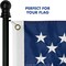 G128 5Ft Tangle-Free Aluminum Spinning Black Flagpole - Aluminum Wall Mount Flag Pole for Commercial/Residential Use (Flag NOT Included)